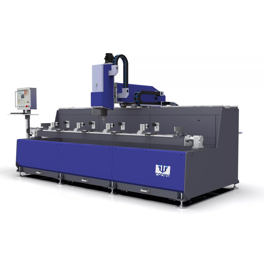 Automatic tool change aluminum profile cnc milling machine foe window and door