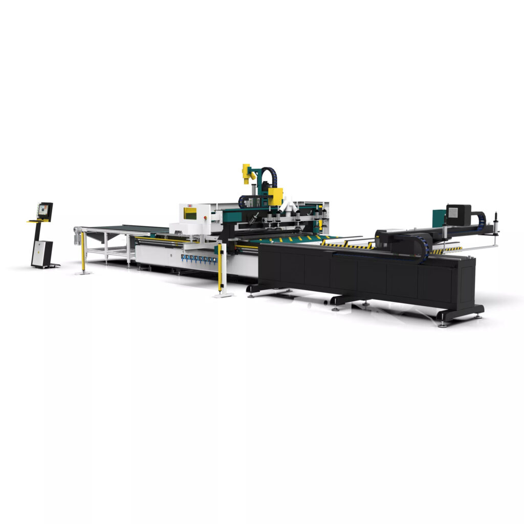 Panel furniture nesting cnc router machine with loading and unloading system